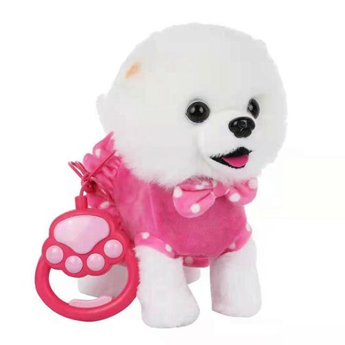 Jouet lectrique Pour Chien Avec Laisse, Jouet De Promenade, Simulation De Chiot Chantant, Jouet En Peluche Pour Chien Qui Aboie, Jouet D'apprentissage Pour Bb, Cadeau Pour Tout-Petit, Rose-Rose