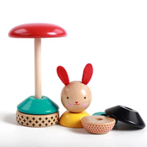 Jouet En Bois  Empiler Pour Bb, Lapin, Jouet En Poly Pour Le Dveloppement Prcoce