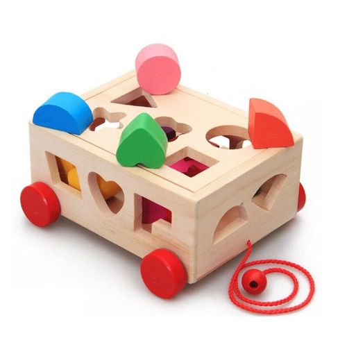 Jouet En Bois De Forme Gomtrique Assortie, Bloc De Construction Interactif Montessori, Jouet ducatif De Gomtrie Sensorielle Pour Bb En Bas ge