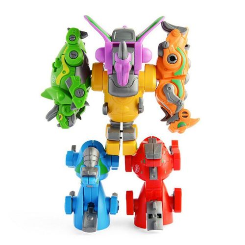 Jouet En Forme De Colonne De Petits Dinosaures Six-En-1 Pour Enfant, Puzzle Adapt  L'quipe Mech, Robot, Jouet D'imagination