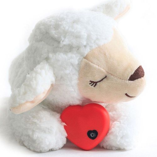 Jouet En Peluche En Forme D'animal Mignon, Chiot, Battement De CUr, Entranement Du Comportement, Clin Confortable, Soulagement De L'anxit, Aide Au Sommeil, Poupe Chien