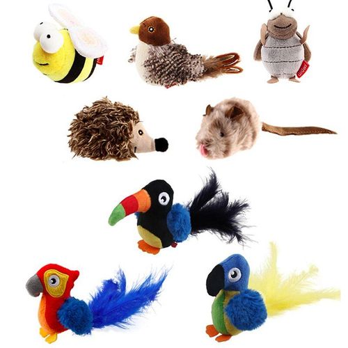 Jouet En Peluche Interactif Pour Enfant, Simulation D'oiseau, Souris Tactile, Hrisson, Perroquet, Modle Animal De Chasse Intressant