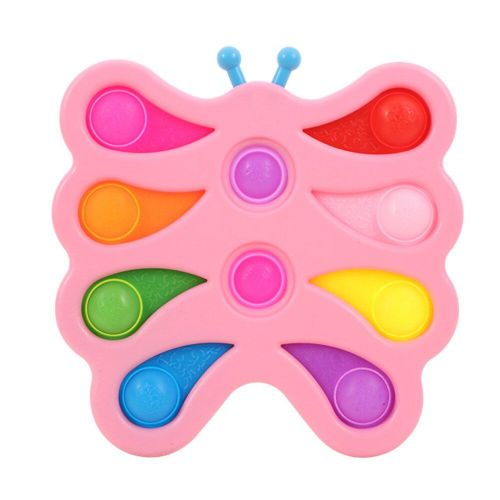 Jouet Fidget  Fossettes Color Pour Enfant Et Adulte, Forme Papillon, Pointe Des Doigts, Bulle, Soulagement Du Stress, Jouets Relaxants, Autisme, ducation Prcoce