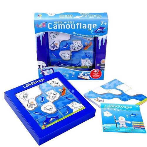 Jouet Intelligent D'entranement Qi Pour Enfants, 48 Dfis, Ours Du Ple Nord, Camouflage, Pense Logique, Puzzle Avec Solutions, Cadeau