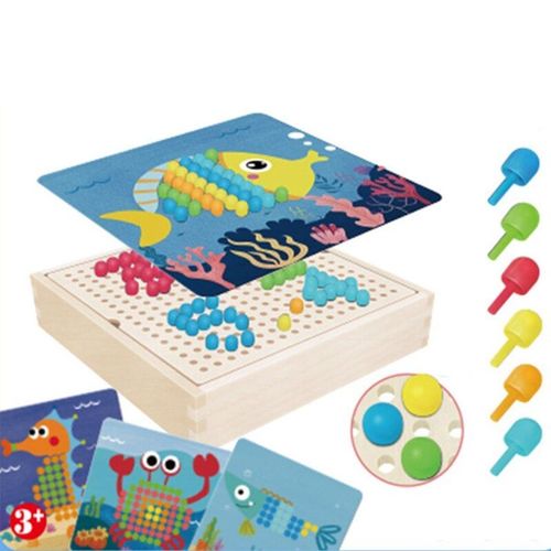 Jouet Intelligent en forme de champignon, Puzzle 3D cratif, jeux de bricolage pour enfants et tout petits, exercice d'intelligence 69HE