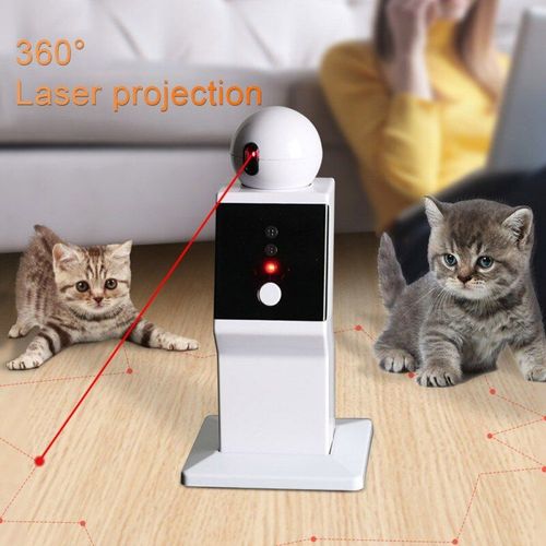 Jouet Interactif Led Laser Usb Pour Chat, Robot Et Divertissant, Avec Rotation  360 Degrs, Entranement Et Exercice