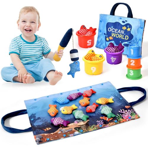 Jouet pour Bb 1 an,Jouet Enfant 2 an Garon Jouet en Jeu de Pche Montessori Jouet Bebe d'Activit et Dveloppement 1 an Jouet Bb 12-18 Mois Cadeau pour Bb 1 2 3 Ans