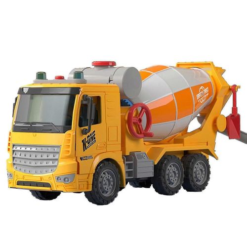 Jouet pour enfants, grande voiture  bascule, vhicule d'ingnierie en bton, camion-citerne  ciment, modle de simulation-canard jaune