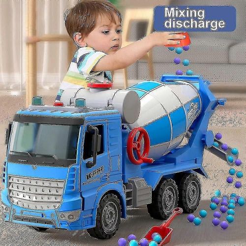 Jouet pour enfants, grande voiture  bascule, vhicule d'ingnierie en bton, camion-citerne  ciment, modle de simulation-UN