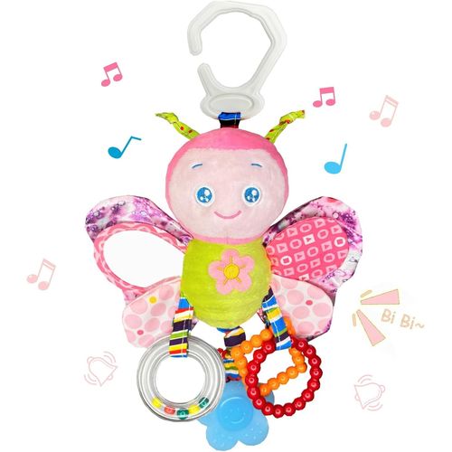 Jouet Poussette Bebe 6 Mois, Suspendu Jouet Siege Auto Bebe, Attache Jouet Pour Poussette, Peluche Jouet Bebe Cadeaux Pour Naissance Garons Et Filles 3 9 12 Mois, Papillons.[G661]