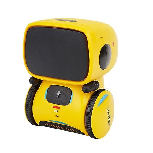 Jouet Robot Pour Enfants, Robot Parlant Intelligent Interactif Avec Reconnaissance Vocale Par Capteur Tactile  Commande Vocale, Cadeaux D'anniversaire Jaune