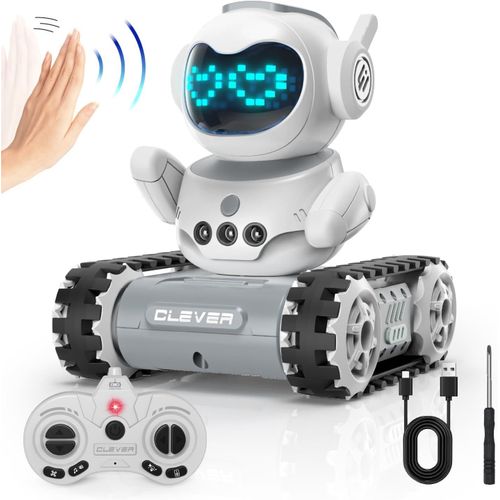 Jouet Robot Pour Enfants-Robot Tlcommand Avec Yeux Led Et Musique,Robot Rechargeable Rc Et Capteur De Gestes,Cadeau Robot Programmable Pour Garons Et Filles
