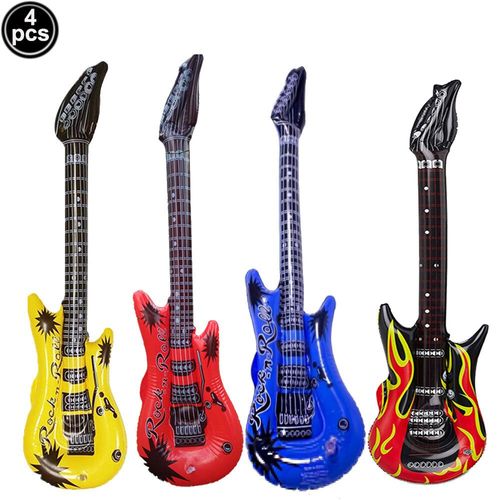 Jouet Rock Star Gonflable,Dcorations D'instruments Gonflables,Fte De Karaok,Faveur De Fte Pour La Fte  Thme Des Annes 80 Et 90