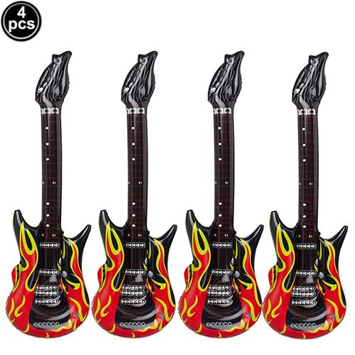 Jouet Rock Star Gonflable,Dcorations D'instruments Gonflables,Fte De Karaok,Faveur De Fte Pour La Fte  Thme Des Annes 80 Et 90
