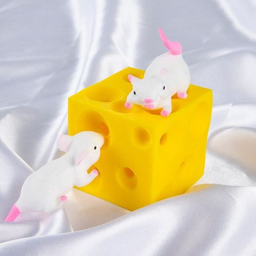 Jouet Souris Et Fromage Paresseux, Cache-Cache Et Recherche, Anti-Stress, Figurines, Bloc De Fromage, Jouets Pour Enfants
