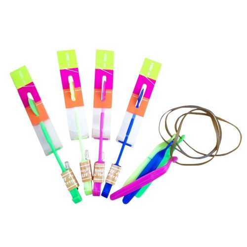 Jouet Volant En Forme D'Hlicoptre Avec Lumire Led, 5 Pices, Jouet De Fte Amusant, lastique Intressant, Jouets Lumineux D'Extrieur Pour Halloween