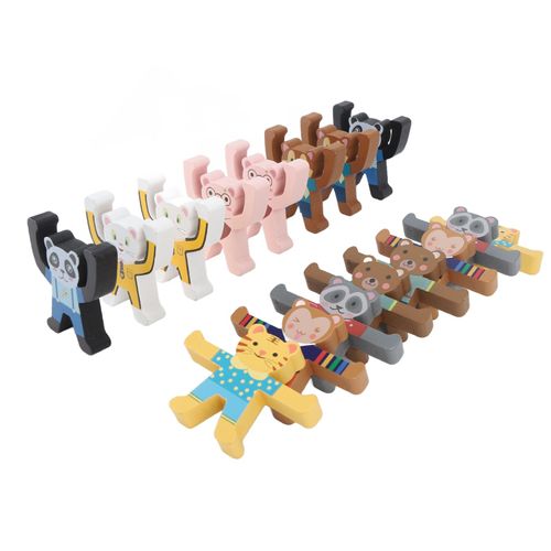 Jouets Animaux A Empiler, Developpement De Competences Multiples, Surs, Durables, Interactifs, Jouets De Construction A Empiler Pour Enfants, Jeu Jenga Animalier