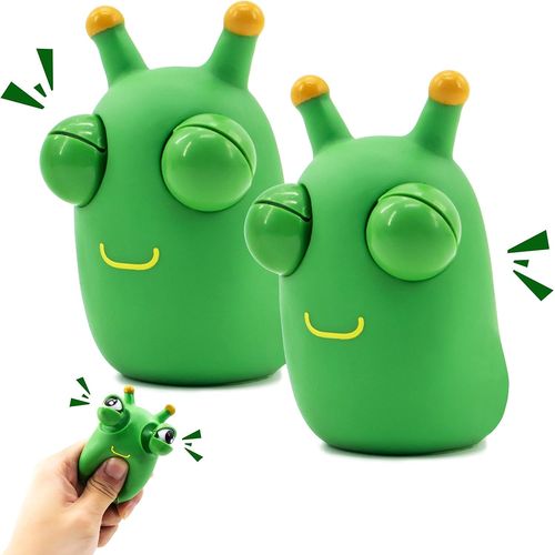 Jouets D'insectes Verts Popping Out Eyes Presser Jouets Fidget Sensoriels Pour Enfants Utiliss Pour Soulager Le Stress, L'anxit, L'autisme Jouet Cadeau D'anniversaire De Nol (Insecte Vert*2)