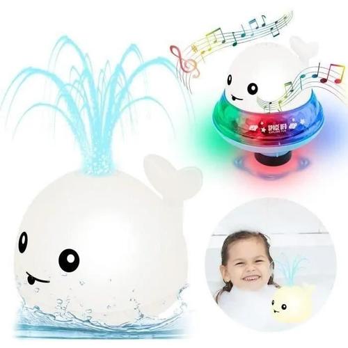 Jouets De Bain Pour Bb, 2 En 1 Jouets De Bain Baleine Lectrique Induction Arroseur Pulvrisateur Deau Jouet Avec Led Lumire