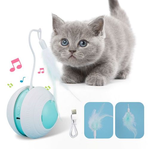 Jouets De Boule De Chat Interactifs Avec Son D'oiseau, Lumire Led, Roulement Automatique  360 , Chargement Usb, Jouets Mobiles Robotiques Pour Chats D'intrieur