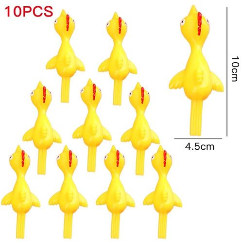 Jouets De Catapulte  La Main Anti-Soulign,Jouets De Dinde Dlicats,Poussin De Fronde,lastique,Doux,Collant,Drle,Fidget,Jouets De Dcompression - Type 10pcs