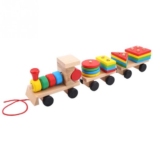 Jouets De Dveloppement Prcoce Pour Bbs, Camion D'apprentissage En Train Pour Enfants, Blocs En Bois  Assembler, Jouet ducatif, 2017