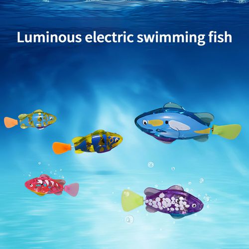 Jouets lectroniques De Bain De Poisson Pour Animaux De Compagnie, Avec Flash, Baignoire Pour Enfants,  Piles, Robotique Pour Dcoration De Pche Colore, 3 Pices