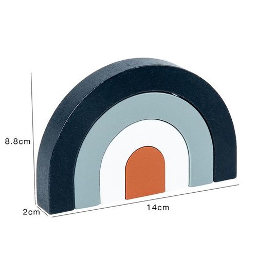 Jouets Empils En Bois Arc En Ciel Pour Enfants, Blocs De Construction ducatifs Montessori, Jeu Jenga Style Ins, Jouets Pour Chambre D'enfants, Cadeaux Pour Bbs
