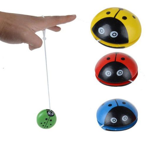 Jouets En Bois, Animal Mignon, Portable, Impression Coccinelle, Boule Yoyo Pour Enfants, Dveloppement De La Coordination Il-Main