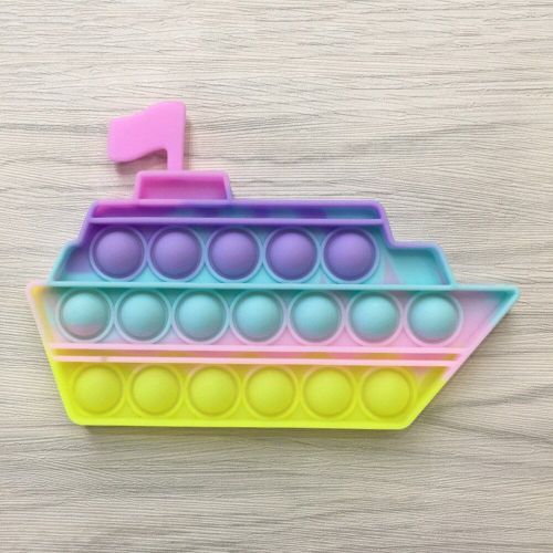 Jouets En Forme De Bateau En Silicone Pour Adulte Et Enfant, Bulle  Pousser, Design Cratif, Dcompression Sensorielle, Artisanat