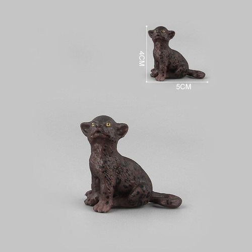 Jouets En Pvc Pour Enfants, Solide, Zoo, Lopard Noir Sauvage, Simulation D'Animaux