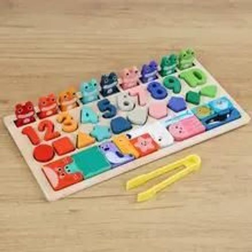 Jouets Montessori Pour Tout-Petits, Correspondance Des Formes Et Des Chiffres, Jeu De Pche, Puzzle D'animaux, Exercice De Motricit Fine Pour Garons Et Filles-Animal