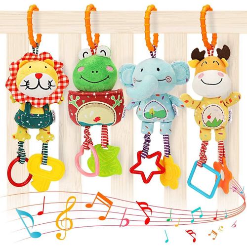 Jouets Pour Bbs Pour 0, 3, 6, 9, 12 Mois, Clochettes, Hochets Pour Bbs Avec Jouets De Dentition, Poussette Peluche Pour Dveloppement Prcoce, Jouets Pour Bb, Cadeaux De Naissance, Pices.[G93]