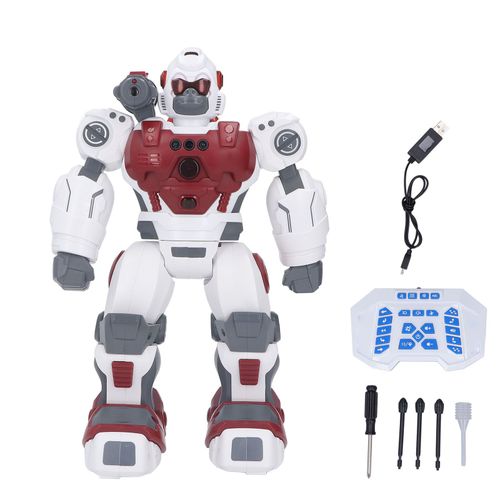 Jouets robots telecommandes, programmables, rechargeables, 2 modes, flexibles, pulverisables, detection de gestes, pour enfants