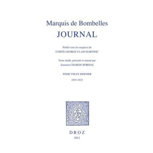 Journal Tome Viii Et Dernier (1815-1822)  