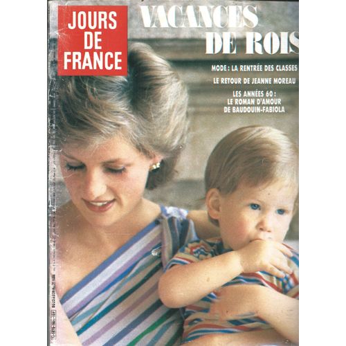 Jours De France 23/08/1986 Alain-Fournier, Lady Di Charles William & Harry, Jeanne Morau, Claudine Auger, Marina Vlady, Rufus, Les Cocogirls, Gabrielle Lazure, Baudouin/Fabiola, Frdric Castet