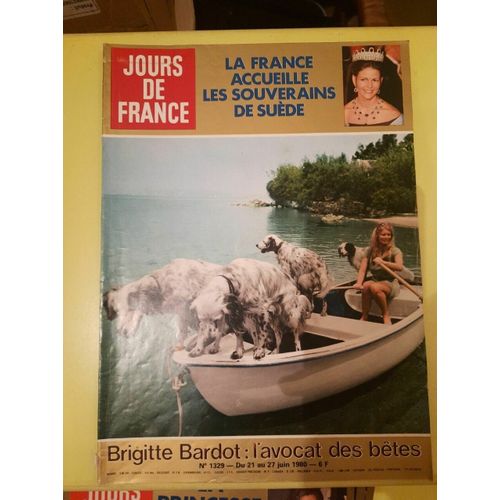 Jours De France N 1329 Brigitte Bardot 21 Au 27 Juin 1980   de brigitte bardot 