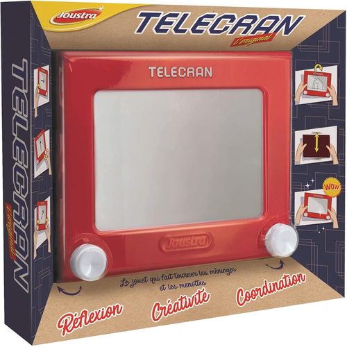 Joustra Ardoise Magique Telecran pour Dessiner  l'Infini-Enfants ds 5 ans-Format 19X19 cm-Coloris Rouge, J41404, Multicolore.[G376]