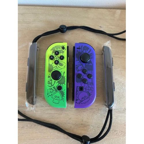 Joy-Con / Manette Gnrique Splatoon 3 Pour Nintendo Switch Bluetooth Sans Fil Avec Deux Dragonnes / Attaches