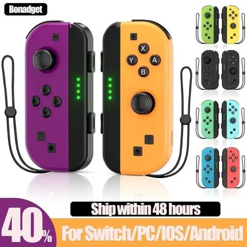 Joycons Manette De Jeu Pour Nintendo Switch//Lite/Oled/Ios/Android Contrleur Sans Fil Bluetooth Joystick Avec Consoles De Jeux Vido Trubo G