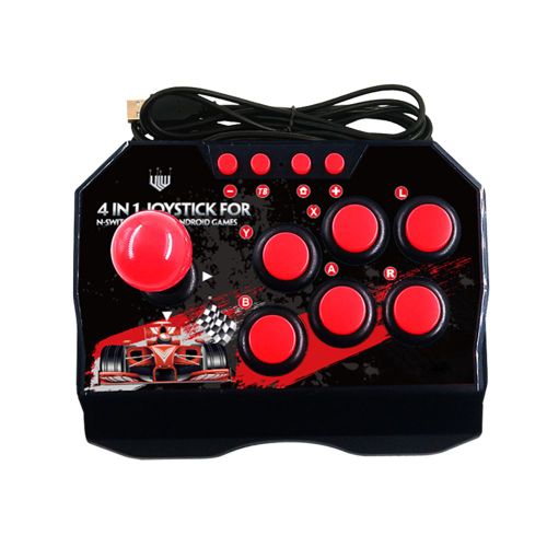 Joystick De Jeu Filaire Usb 4 En 1, Station D'arcade Rtro, Console De Jeux Turbo, Contrleur De Combat  Bascule Pour Ps3, Switch, Pc, Android Tv