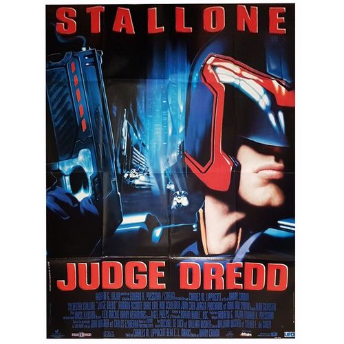 Judge Dredd - Vritable Affiche De Cinma Plie - Format 120x160 Cm - De Danny Cannon Avec Sylvester Stallone, Armand Assante, Max Von Sydow - 1995