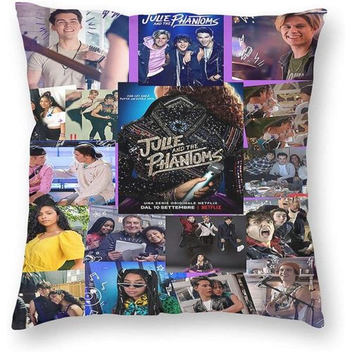 Julie Et Les Fantmes Taie D'oreiller Carre Housse De Coussin Douce Taie D'oreiller Dcoration De Maison Coussin De Voiture Dcorations D'intrieur Chaise Canap Taie D'oreiller 20 'x 20'