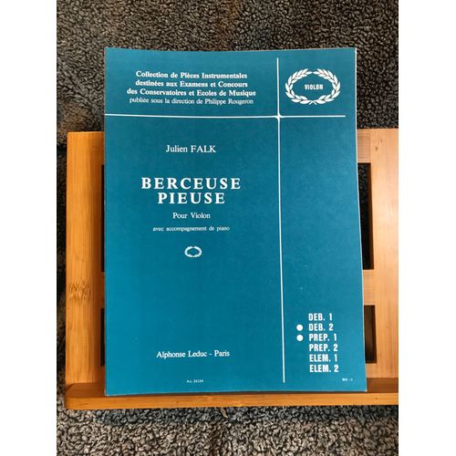 Julien Falk Berceuse Pieuse Pour Violon Et Piano Partition ditions Leduc