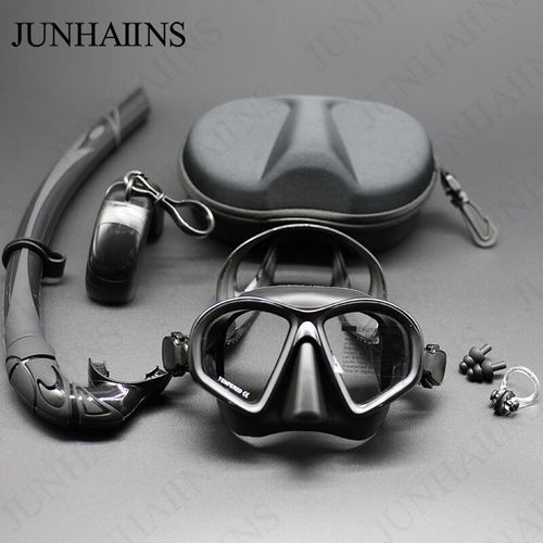 Junhaiins- De Plonge En Apne En Verre Pour Adultes,Ensemble Apne Apne Apne Apne Apne Apne Apne Apne Apne Apne Apne Apne Apne Apne Apne Apne Apne Apne Apne Apn - Type Black Set