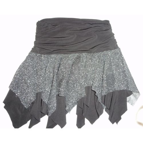 Jupe De Fte  Volants Noire Et Argente - Taille 140 Cm (10 Ans) De Chez C & A - 92% Polyester + 8% lasthane