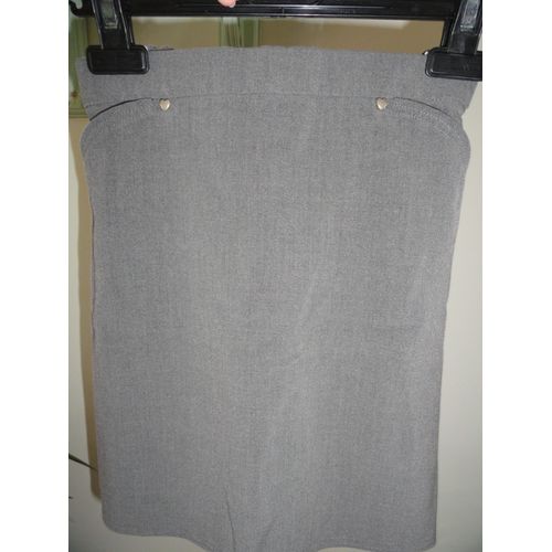 Jupe Droite Grise Avec 2 Poches, Pour Fille, Taille 7/8 Ans, De Marque Ladybird - 60% Polyester/35 % Viscose/5% lasthane (Usage Habituel Jupe DUniforme Pour colire Anglaise)