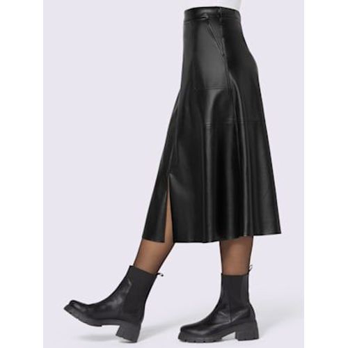 Jupe En Synthtique Ceinture lastique Confortable - Creation L - Noir