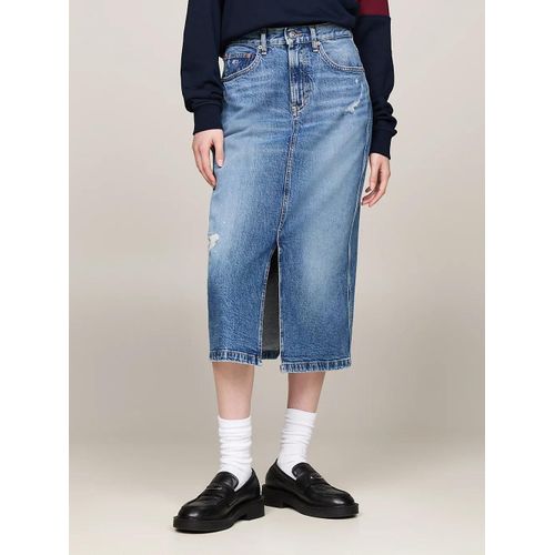 Jupe Longueur Midi En Denim Effet Dlav Claire Midi Skirt Dh6135/Denim Medium - 24