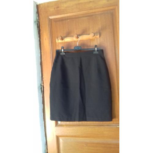 Jupe Noire Polyester Classique Taille 38